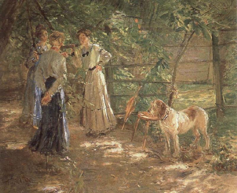 Fritz von Uhde In the Garden France oil painting art